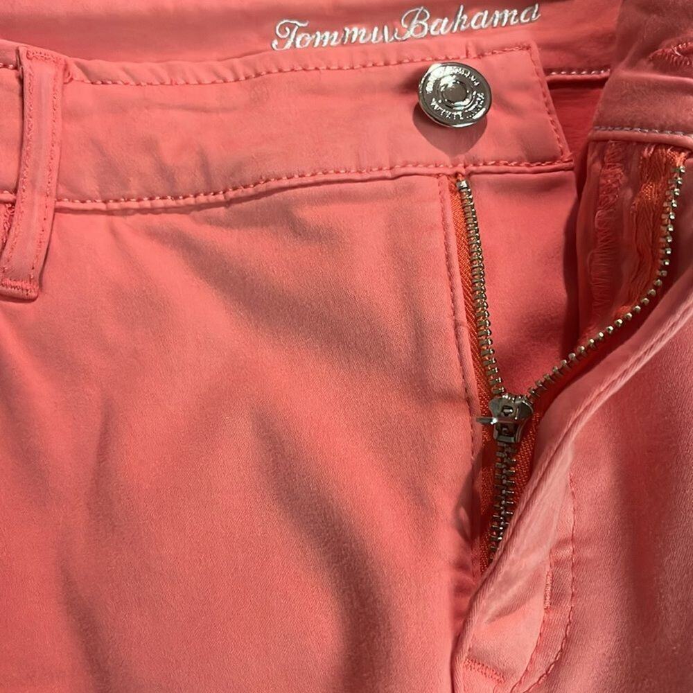 Tommy Bahama Boracay Beach Denim Tencel Skirt Pure Coral Size 14 - Picture 5 of 7